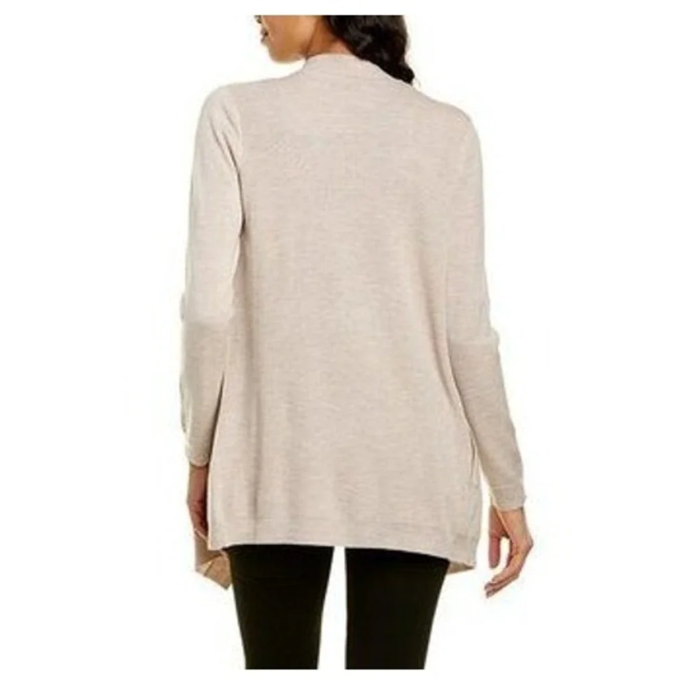 Theory P Winxie Soft Merino Wool Open Front Cascade Waterfall Cardigan Sweater‎